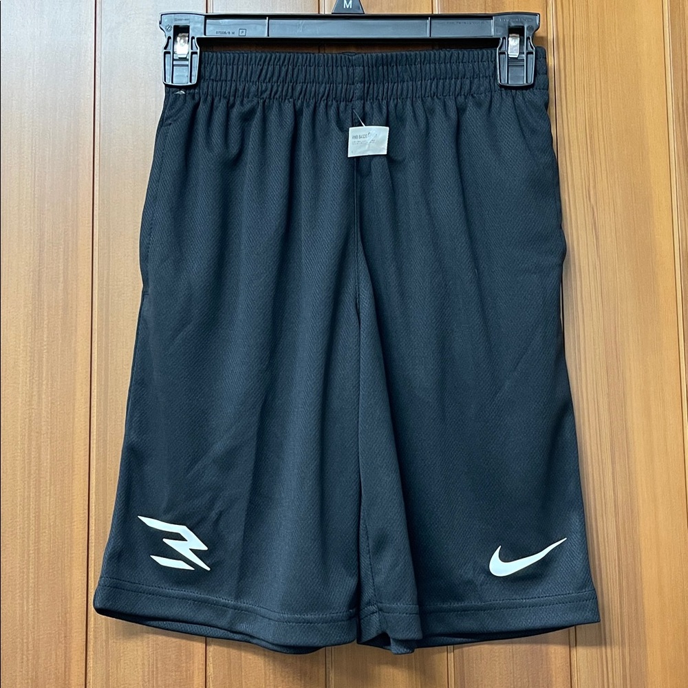 3Brand Boy’s Black Nike Swoosh Shorts Medium NWT